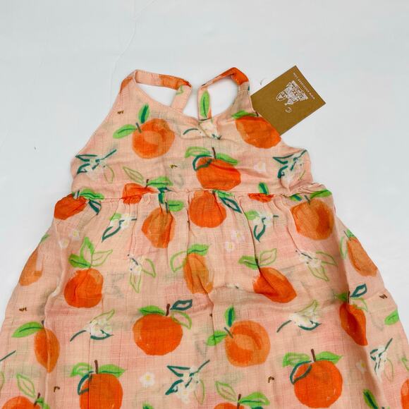 NWT Angel Dear 18/24M Peaches Tie Back Romper - Picture 3 of 6